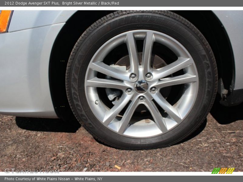 Bright Silver Metallic / Black/Red 2012 Dodge Avenger SXT Plus