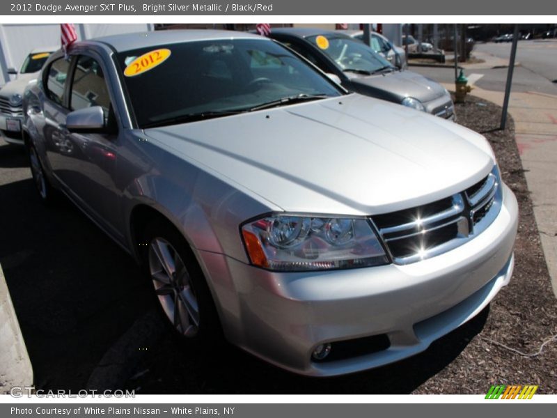 Bright Silver Metallic / Black/Red 2012 Dodge Avenger SXT Plus