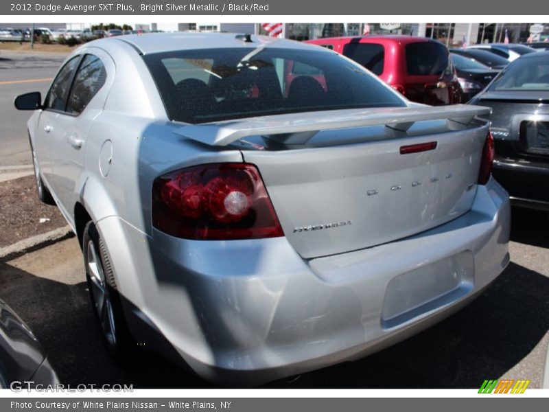 Bright Silver Metallic / Black/Red 2012 Dodge Avenger SXT Plus