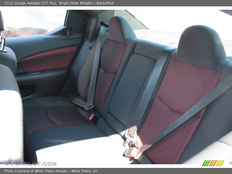 Bright Silver Metallic / Black/Red 2012 Dodge Avenger SXT Plus