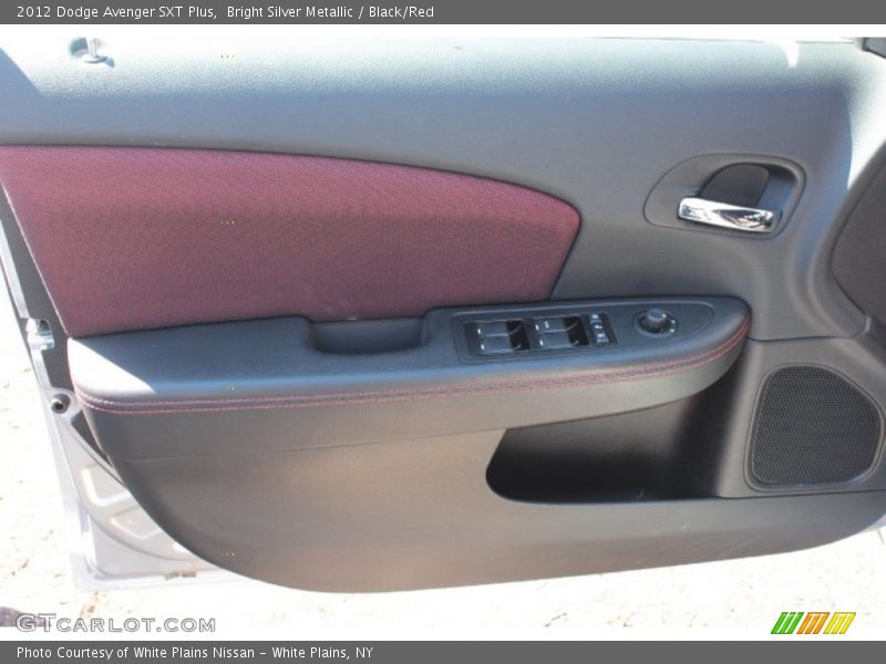 Bright Silver Metallic / Black/Red 2012 Dodge Avenger SXT Plus