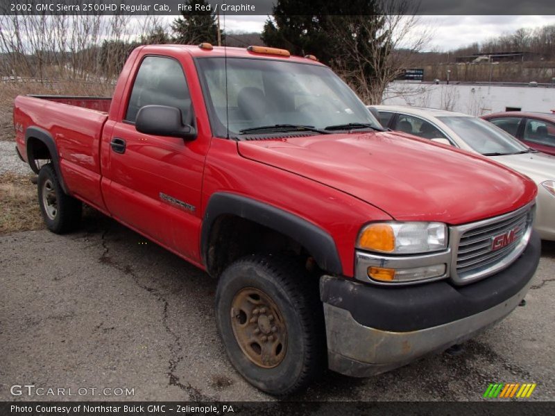 Fire Red / Graphite 2002 GMC Sierra 2500HD Regular Cab