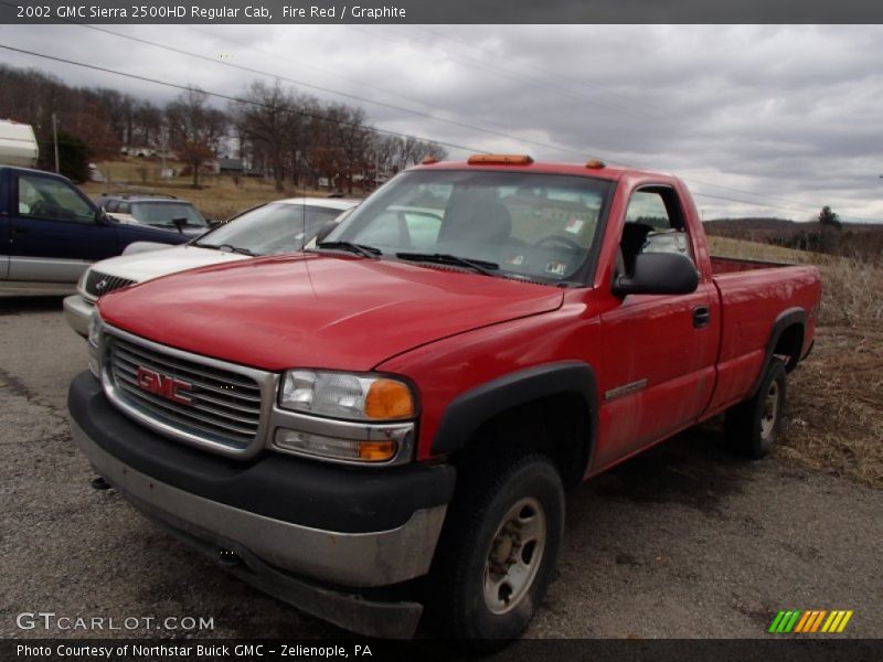 Fire Red / Graphite 2002 GMC Sierra 2500HD Regular Cab
