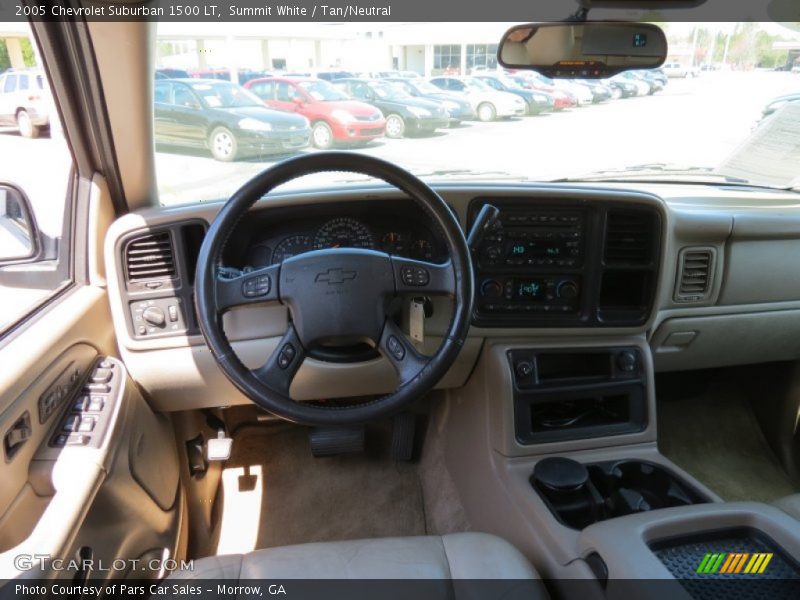 Summit White / Tan/Neutral 2005 Chevrolet Suburban 1500 LT