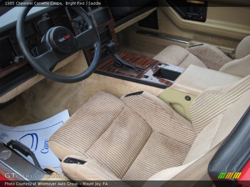 Saddle Interior - 1985 Corvette Coupe 