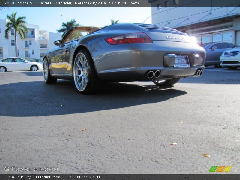 Meteor Grey Metallic / Natural Brown 2008 Porsche 911 Carrera S Cabriolet