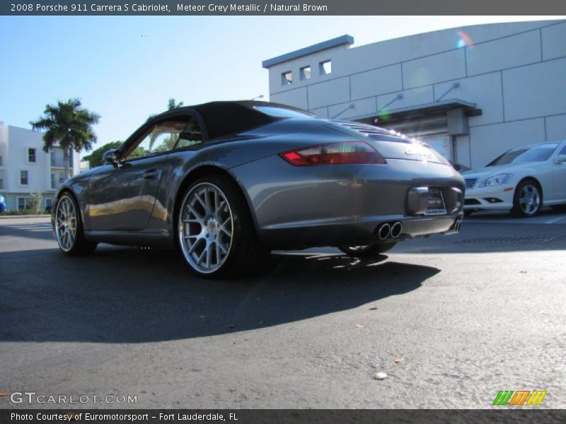 Meteor Grey Metallic / Natural Brown 2008 Porsche 911 Carrera S Cabriolet