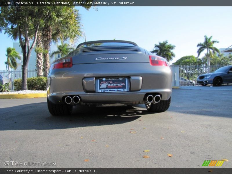 Meteor Grey Metallic / Natural Brown 2008 Porsche 911 Carrera S Cabriolet