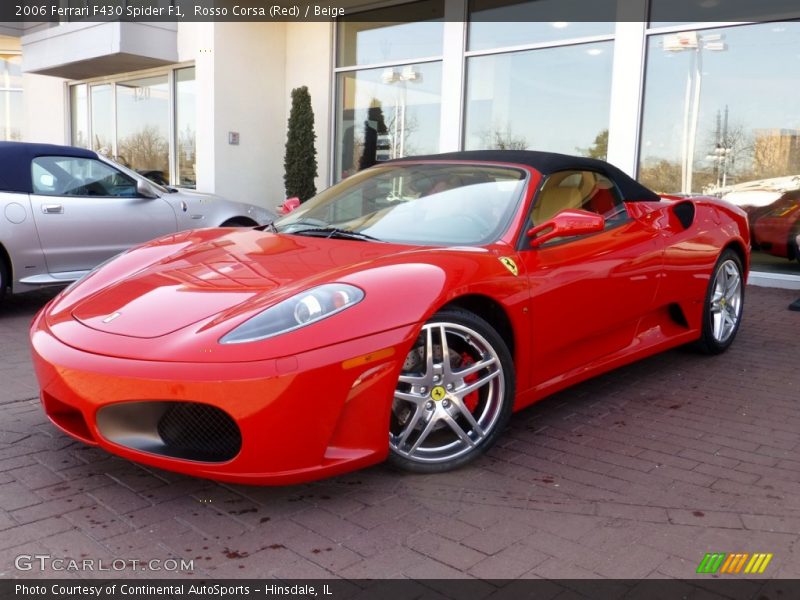 Rosso Corsa (Red) / Beige 2006 Ferrari F430 Spider F1