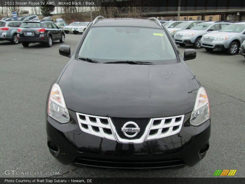 Wicked Black / Black 2011 Nissan Rogue SV AWD