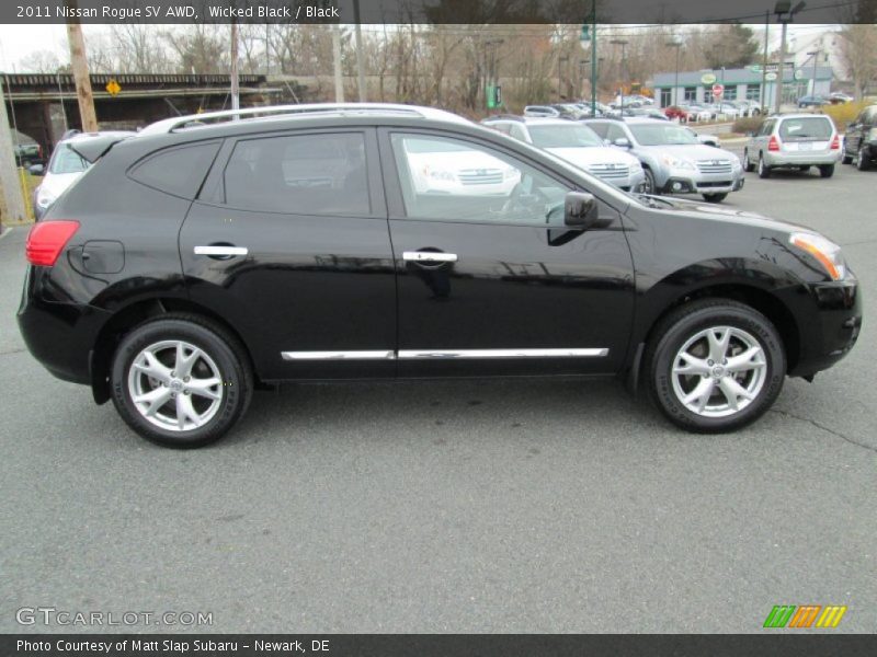 Wicked Black / Black 2011 Nissan Rogue SV AWD