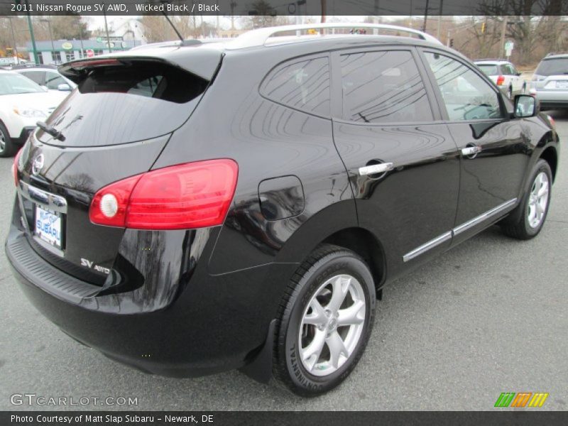 Wicked Black / Black 2011 Nissan Rogue SV AWD