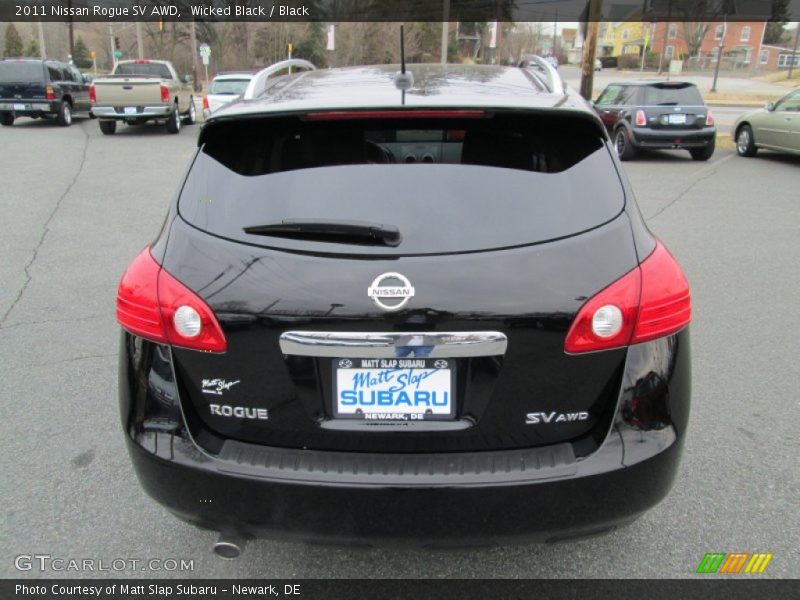 Wicked Black / Black 2011 Nissan Rogue SV AWD