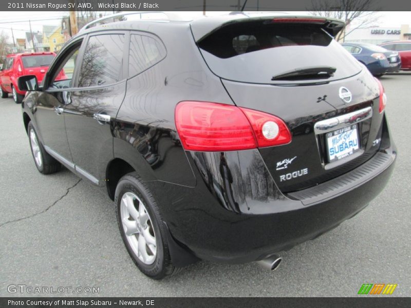 Wicked Black / Black 2011 Nissan Rogue SV AWD