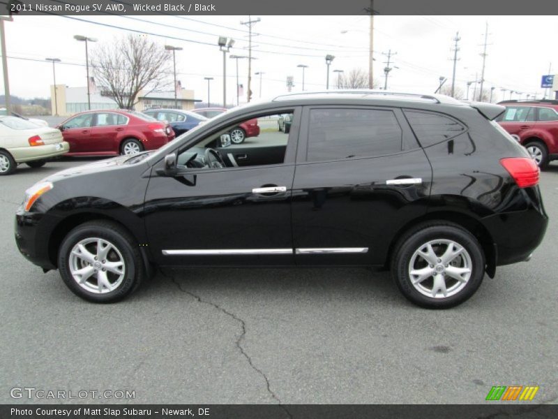 Wicked Black / Black 2011 Nissan Rogue SV AWD