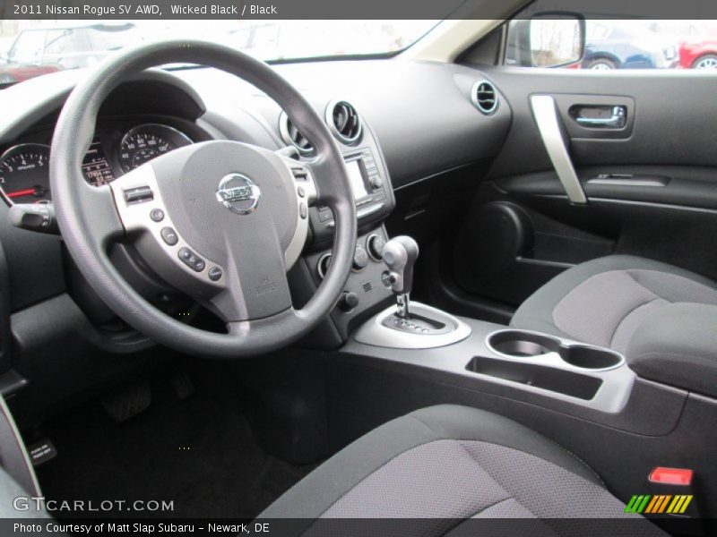 Wicked Black / Black 2011 Nissan Rogue SV AWD