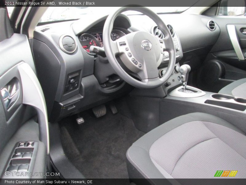 Wicked Black / Black 2011 Nissan Rogue SV AWD
