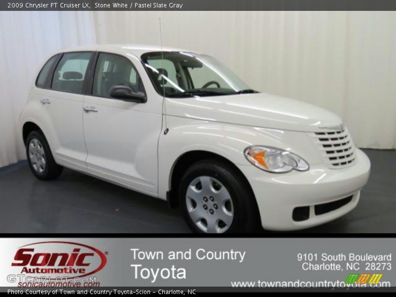 Stone White / Pastel Slate Gray 2009 Chrysler PT Cruiser LX