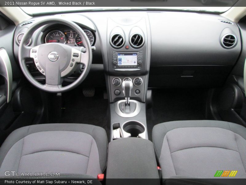 Wicked Black / Black 2011 Nissan Rogue SV AWD