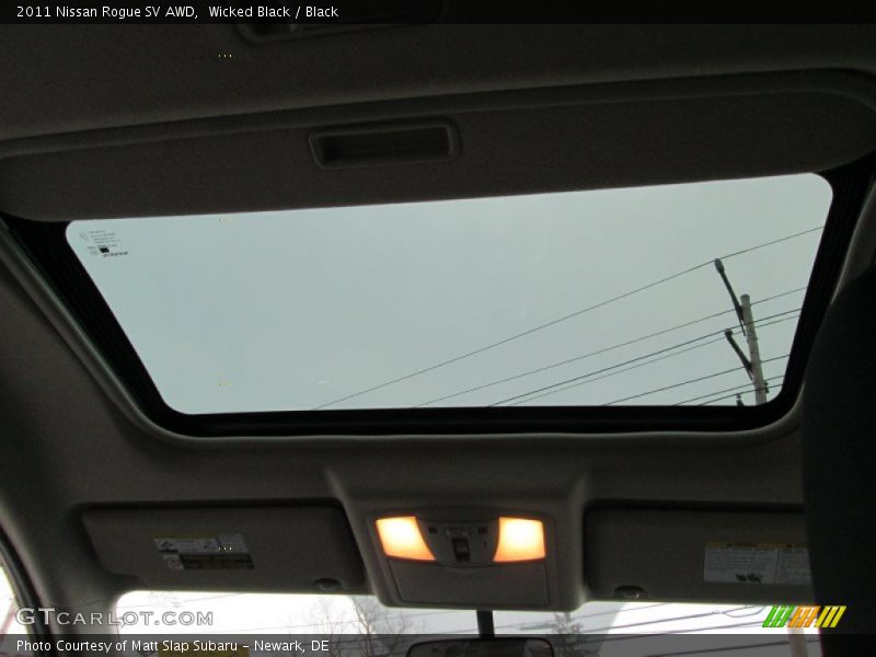 Wicked Black / Black 2011 Nissan Rogue SV AWD