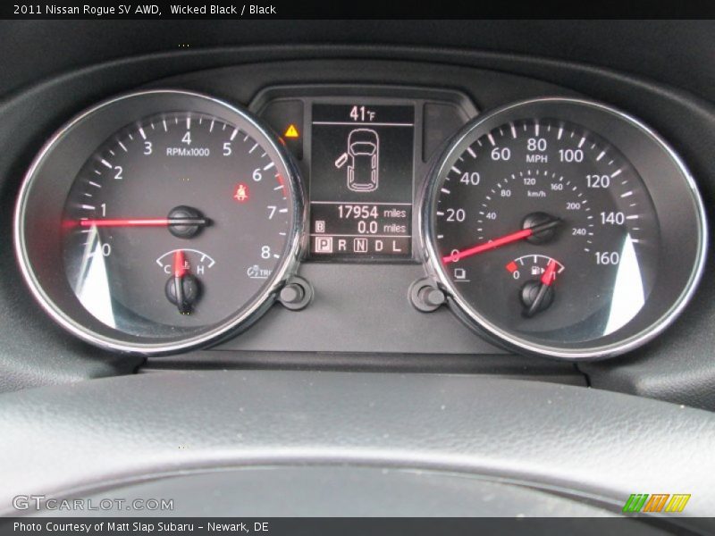 Wicked Black / Black 2011 Nissan Rogue SV AWD