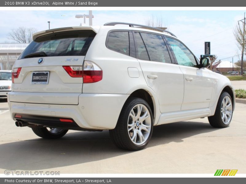 Alpine White / Sand Beige 2010 BMW X3 xDrive30i