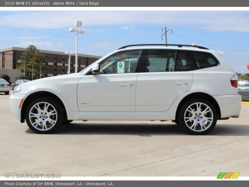 Alpine White / Sand Beige 2010 BMW X3 xDrive30i