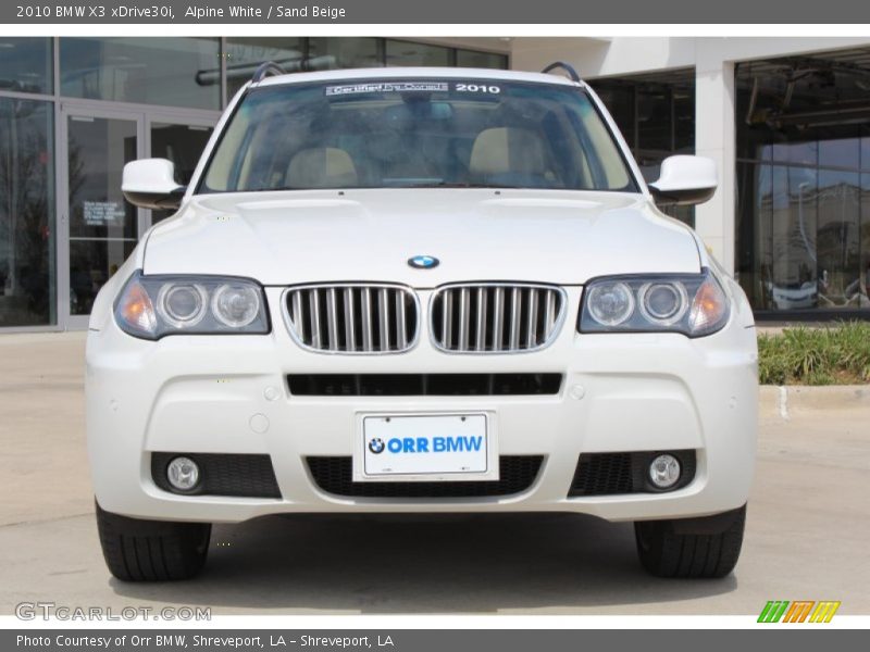 Alpine White / Sand Beige 2010 BMW X3 xDrive30i