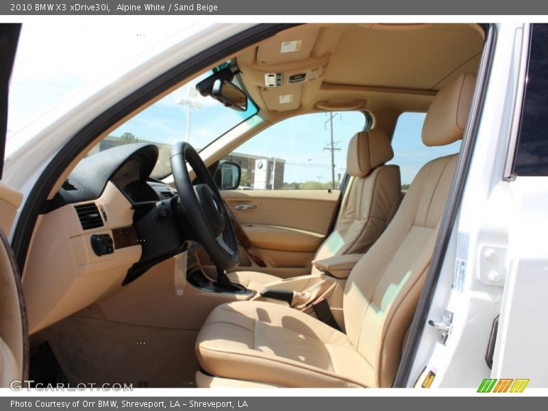Alpine White / Sand Beige 2010 BMW X3 xDrive30i