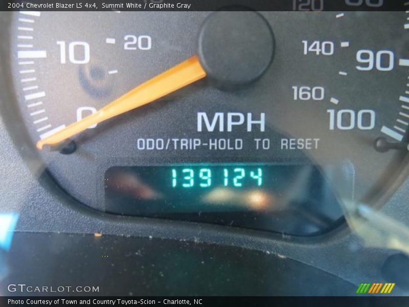 Summit White / Graphite Gray 2004 Chevrolet Blazer LS 4x4