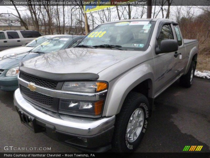 Silver Birch Metallic / Medium Dark Pewter 2004 Chevrolet Colorado Z71 Extended Cab 4x4