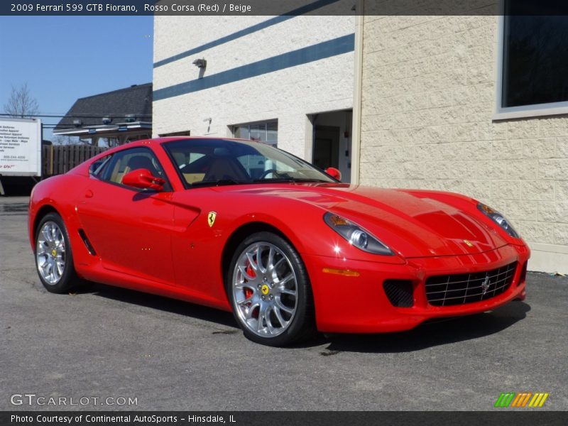 Front 3/4 View of 2009 599 GTB Fiorano 