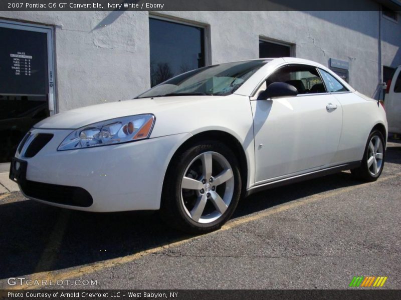 Ivory White / Ebony 2007 Pontiac G6 GT Convertible