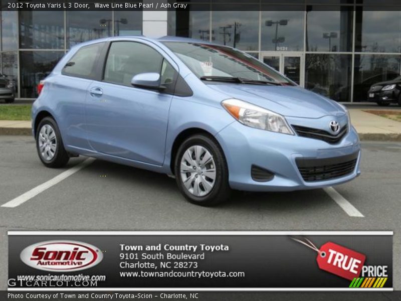Wave Line Blue Pearl / Ash Gray 2012 Toyota Yaris L 3 Door