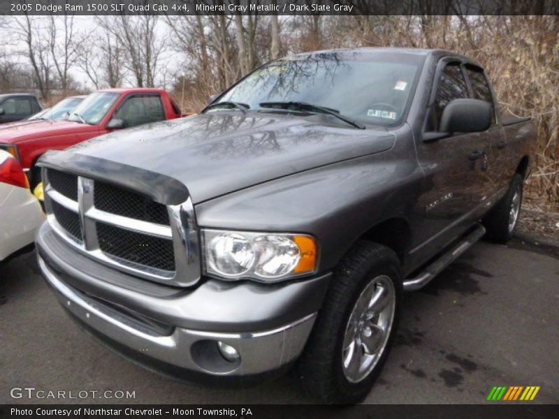 Mineral Gray Metallic / Dark Slate Gray 2005 Dodge Ram 1500 SLT Quad Cab 4x4