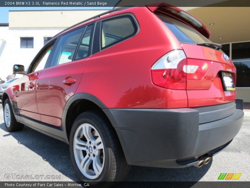 Flamenco Red Metallic / Sand Beige 2004 BMW X3 3.0i