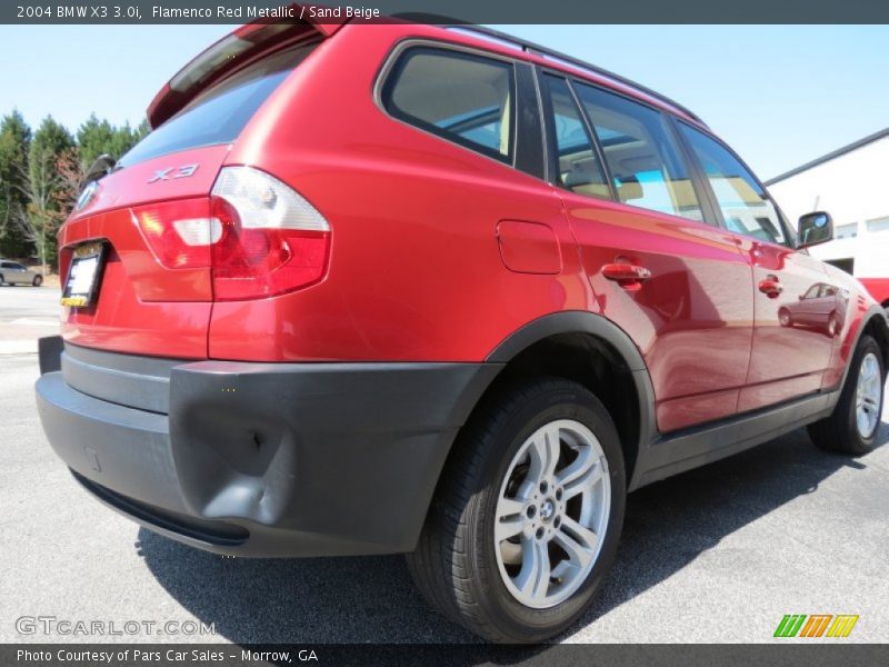 Flamenco Red Metallic / Sand Beige 2004 BMW X3 3.0i