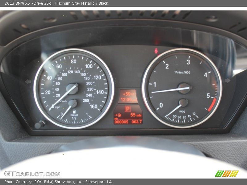 Platinum Gray Metallic / Black 2013 BMW X5 xDrive 35d