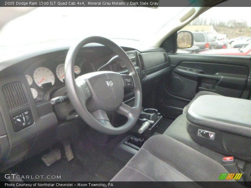Mineral Gray Metallic / Dark Slate Gray 2005 Dodge Ram 1500 SLT Quad Cab 4x4