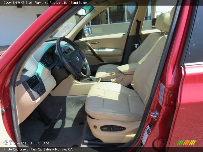 Flamenco Red Metallic / Sand Beige 2004 BMW X3 3.0i