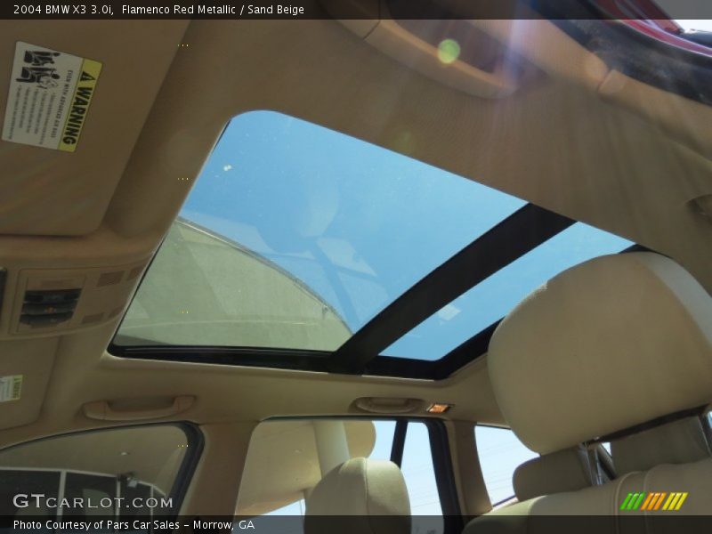 Flamenco Red Metallic / Sand Beige 2004 BMW X3 3.0i