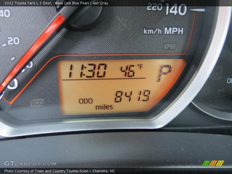 Wave Line Blue Pearl / Ash Gray 2012 Toyota Yaris L 3 Door