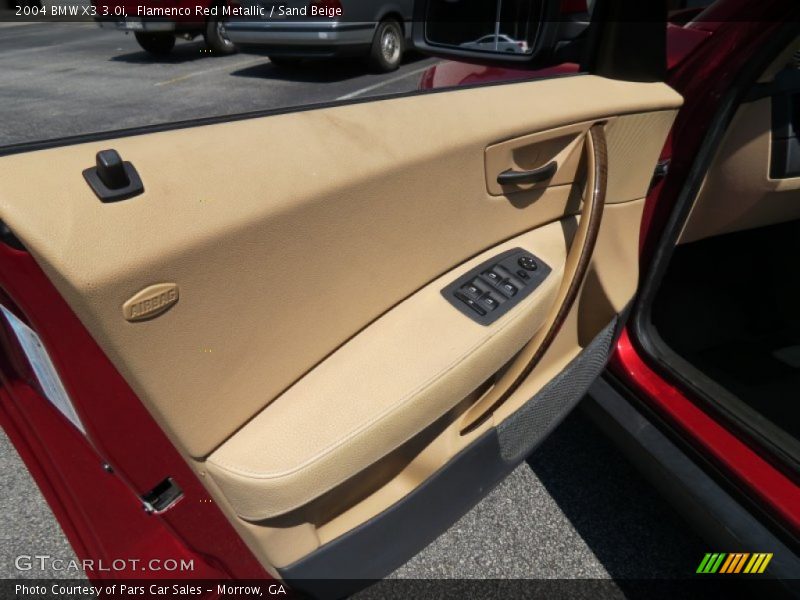 Flamenco Red Metallic / Sand Beige 2004 BMW X3 3.0i