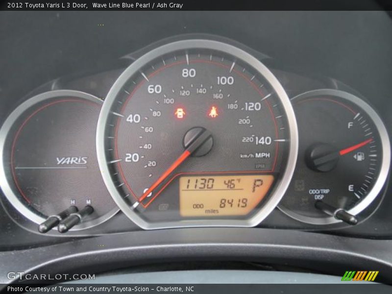 Wave Line Blue Pearl / Ash Gray 2012 Toyota Yaris L 3 Door