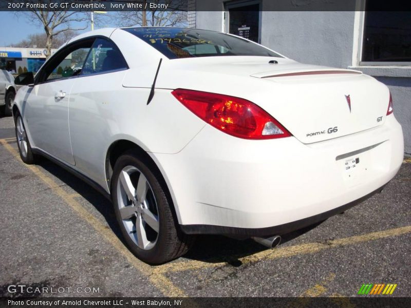 Ivory White / Ebony 2007 Pontiac G6 GT Convertible