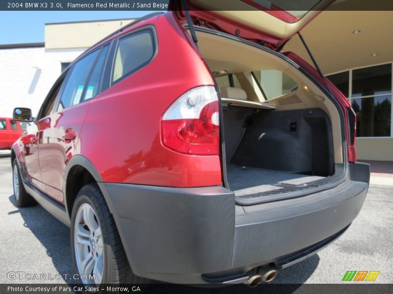 Flamenco Red Metallic / Sand Beige 2004 BMW X3 3.0i