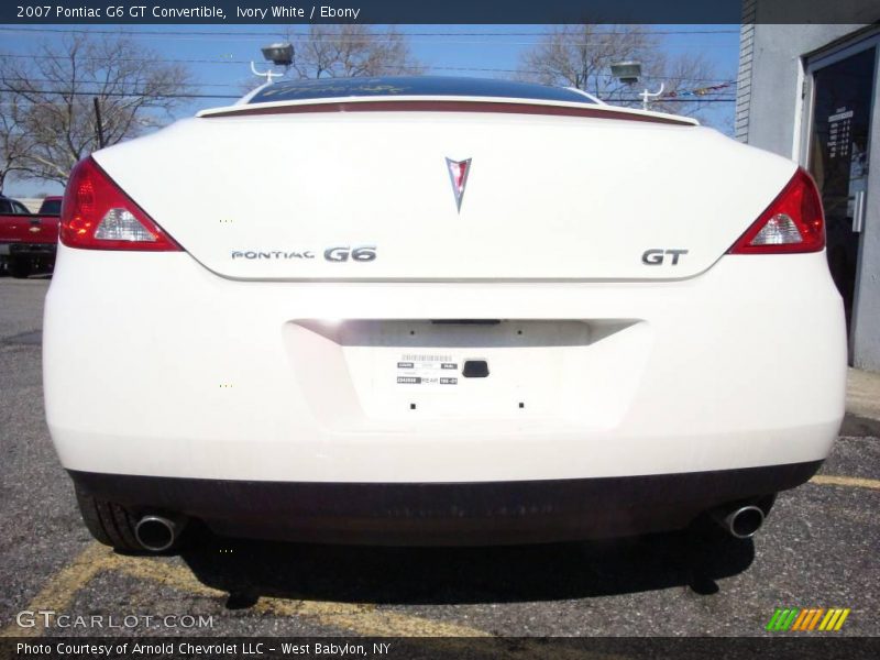 Ivory White / Ebony 2007 Pontiac G6 GT Convertible
