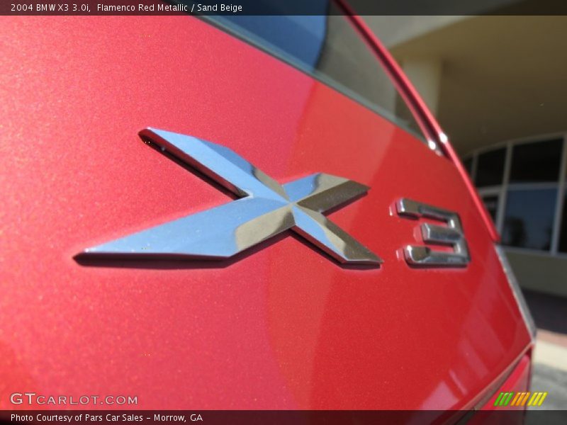 Flamenco Red Metallic / Sand Beige 2004 BMW X3 3.0i