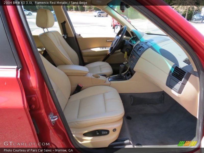 Flamenco Red Metallic / Sand Beige 2004 BMW X3 3.0i
