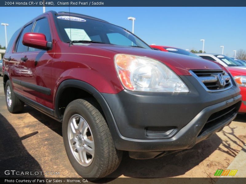 Chianti Red Pearl / Saddle 2004 Honda CR-V EX 4WD